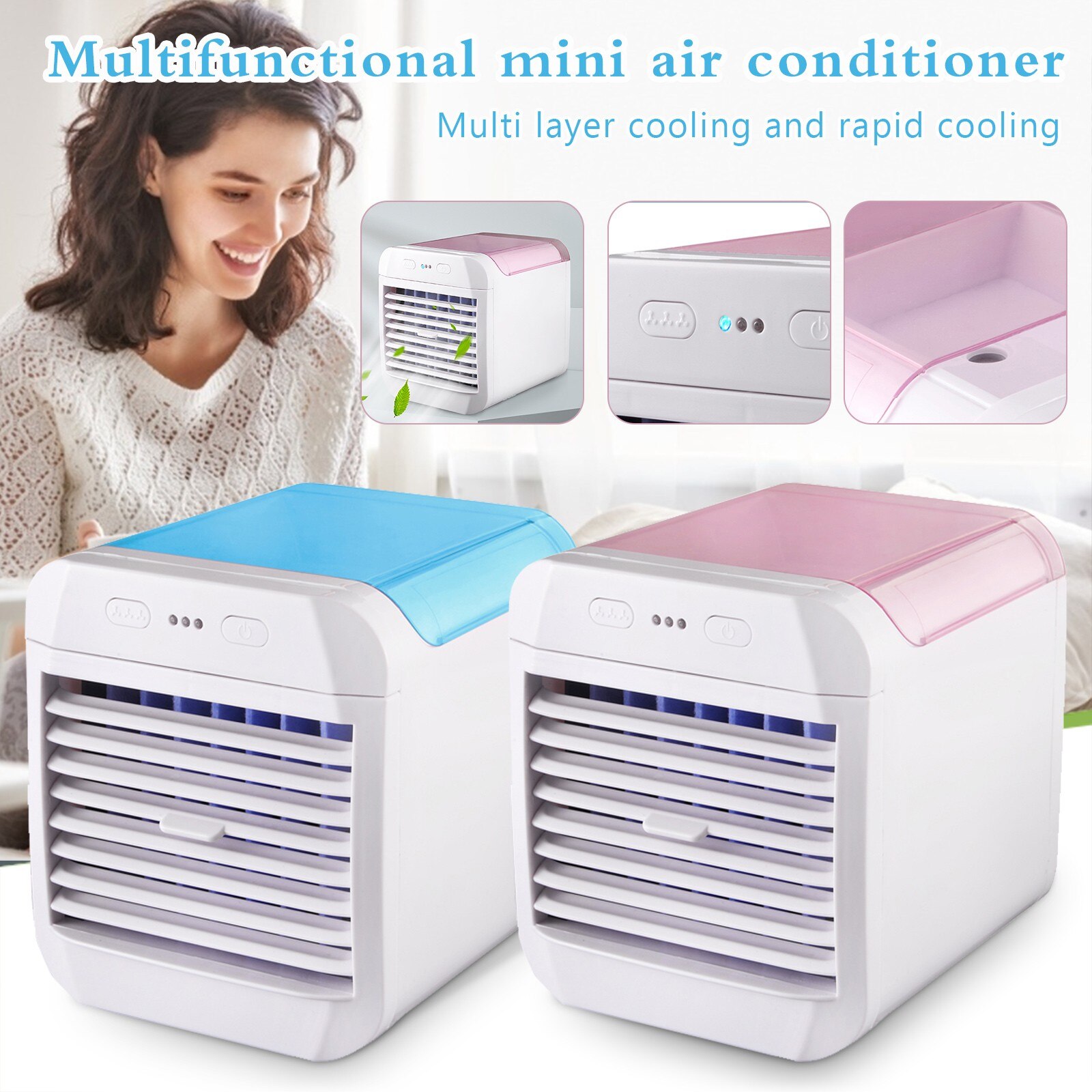 Usb Koeling Airconditioner Huishoudelijke Draagbare Bevochtiging Usb Watergekoelde Mini Fans Water-Koelventilator