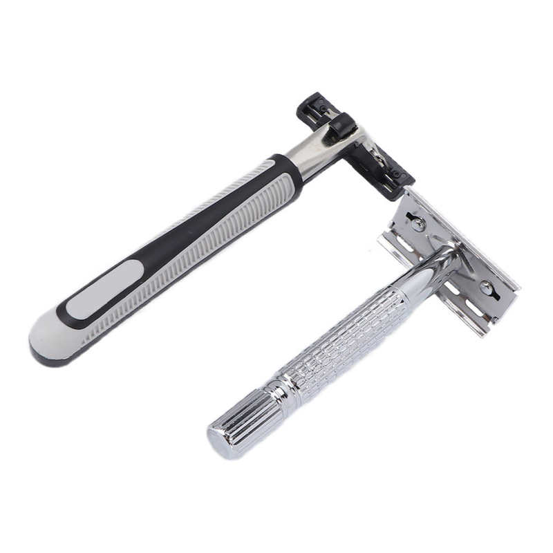 Ensemble de rasoirs manuels en acier inoxydable pour hommes, pour un usage quotidien