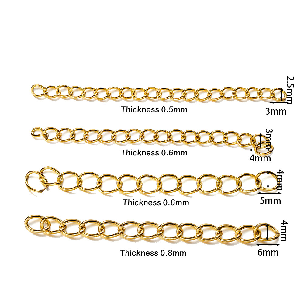 5cm 50pcs Stainless Steel 5cm Welded Extension Cha... – Grandado