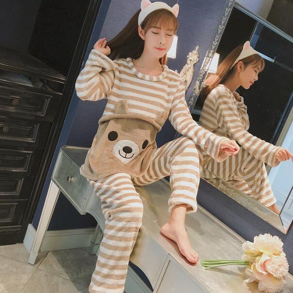 Lustiger Bär Onesie Pyjama - Warme Fleece Nachtwäsche Für Erwachsene