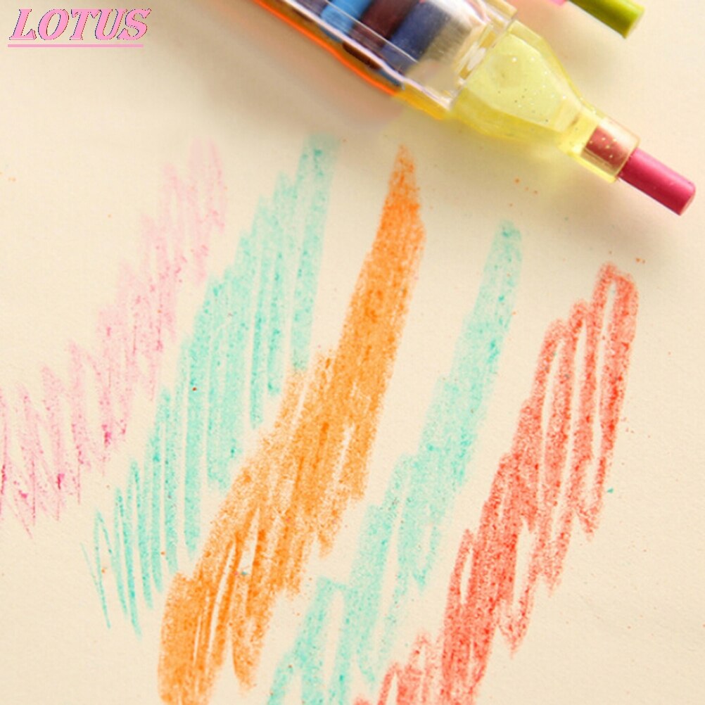 1 Set 20 Kleuren Kleurpotloden Stacker Potloden Tekening Krijt Graffiti Pen Cadeau Voor Kinderen Kids Olie Pastel Kleurpotloden Pen Supply