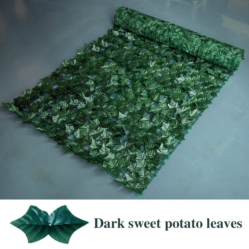 Clôture à feuilles artificielles 1m x 3m, panneau de Protection UV pour aménagement paysager de la maison, jardin, arrière-cour, balcon, nouveauté 2022: A