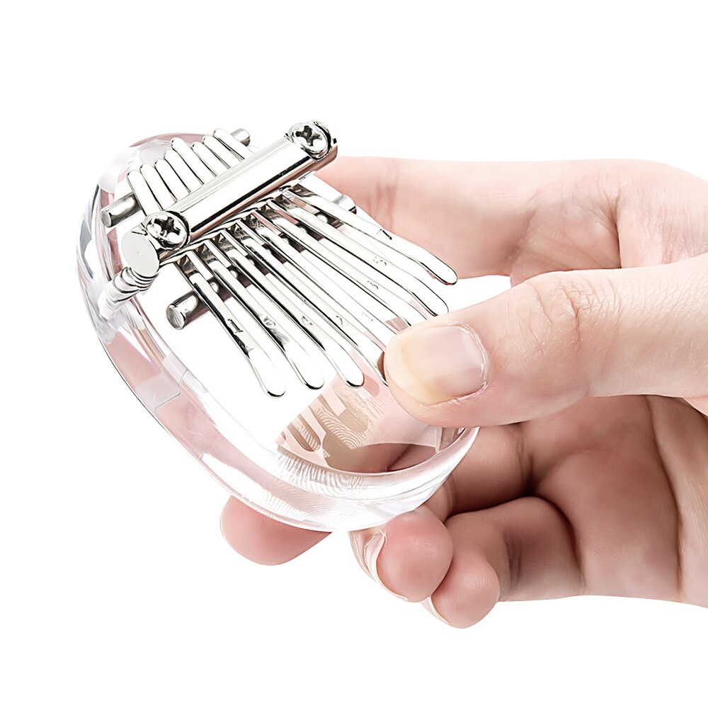 8 Key Kalimba Mini Thumb Piano Finger Piano Transparent Acrylic Finger Keyboard Musical Instrument Keyboard Piano