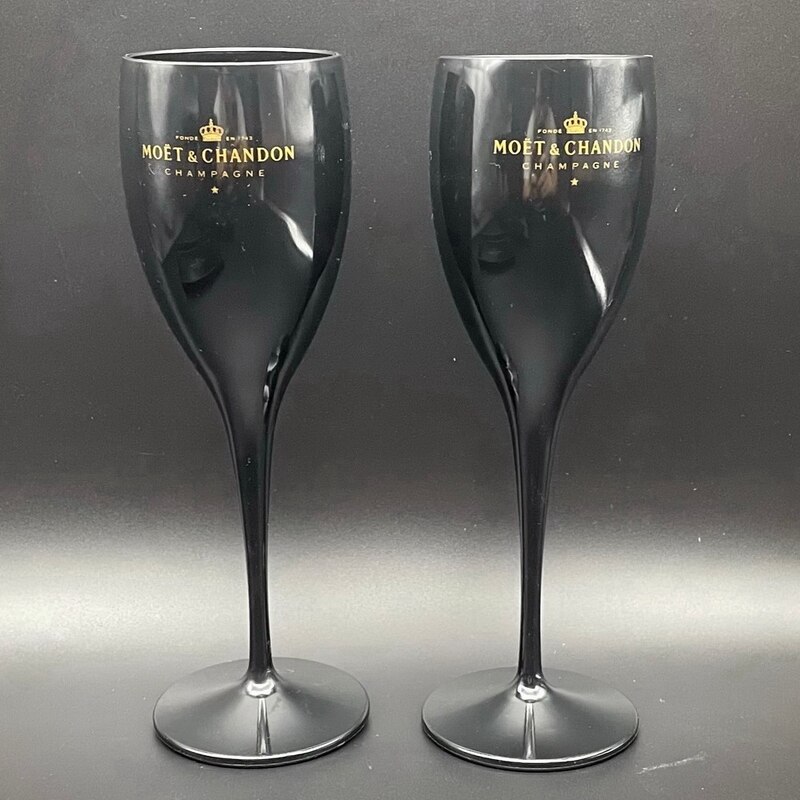 Svart mysterium plast bøtte/glass/brett champagne fløyter parti kjøler sett bar sett tilbehør: 2 stk fløyte