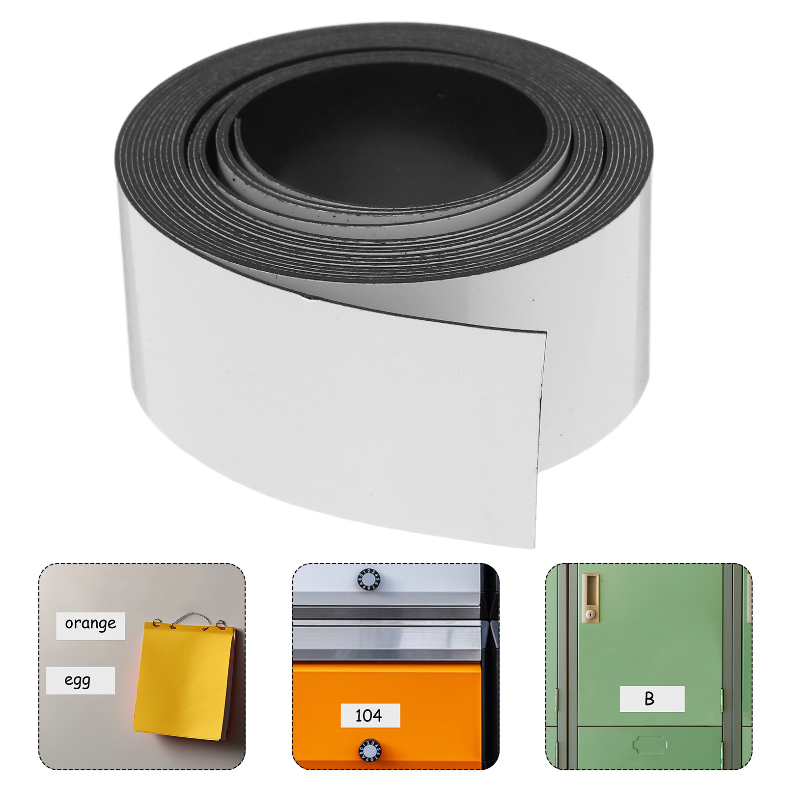 Gewürzetiketten, Aufkleber, magnetisch, löschbar, für Kleidung, Whiteboard-Klebeband, Schließfach-Tags