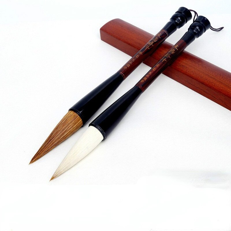 Tinta China Hopper-en forma de pluma de pincel de caligrafía China comadreja de pelo duro escribir herramienta Pincel de Tinta de caligrafía pintura coplas