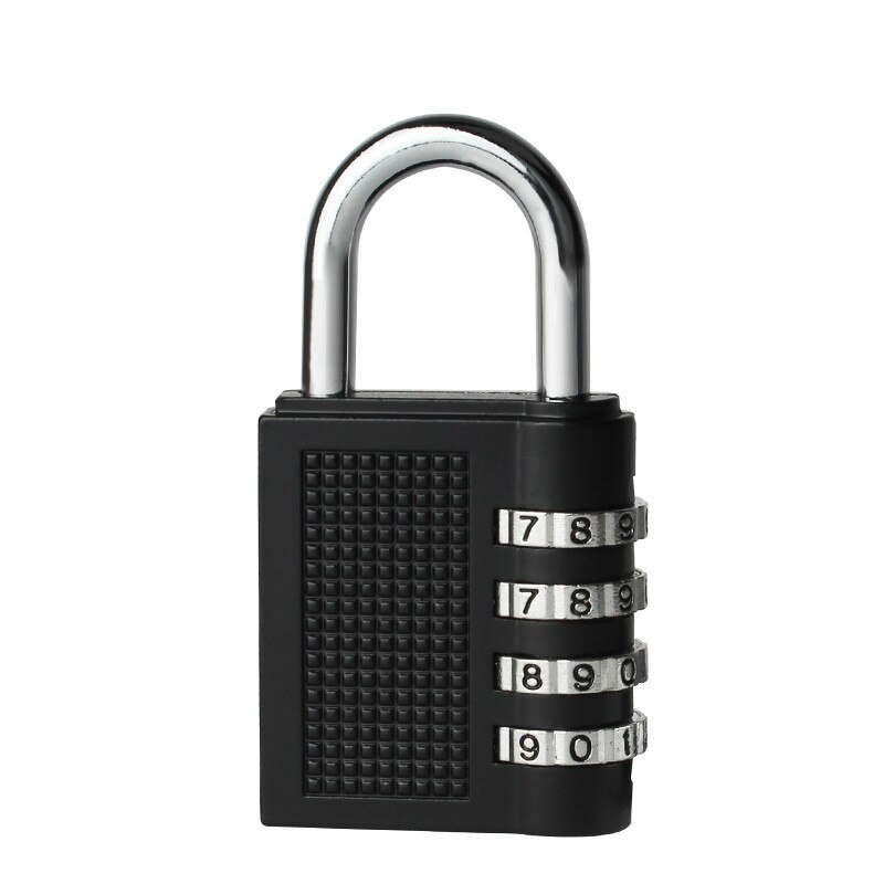 76*40*13mm Heavy Duty 4 Dial Digit Combination Lock Weatherproof Security Travel Padlock Outdoor Gym Safely Code Lock Black