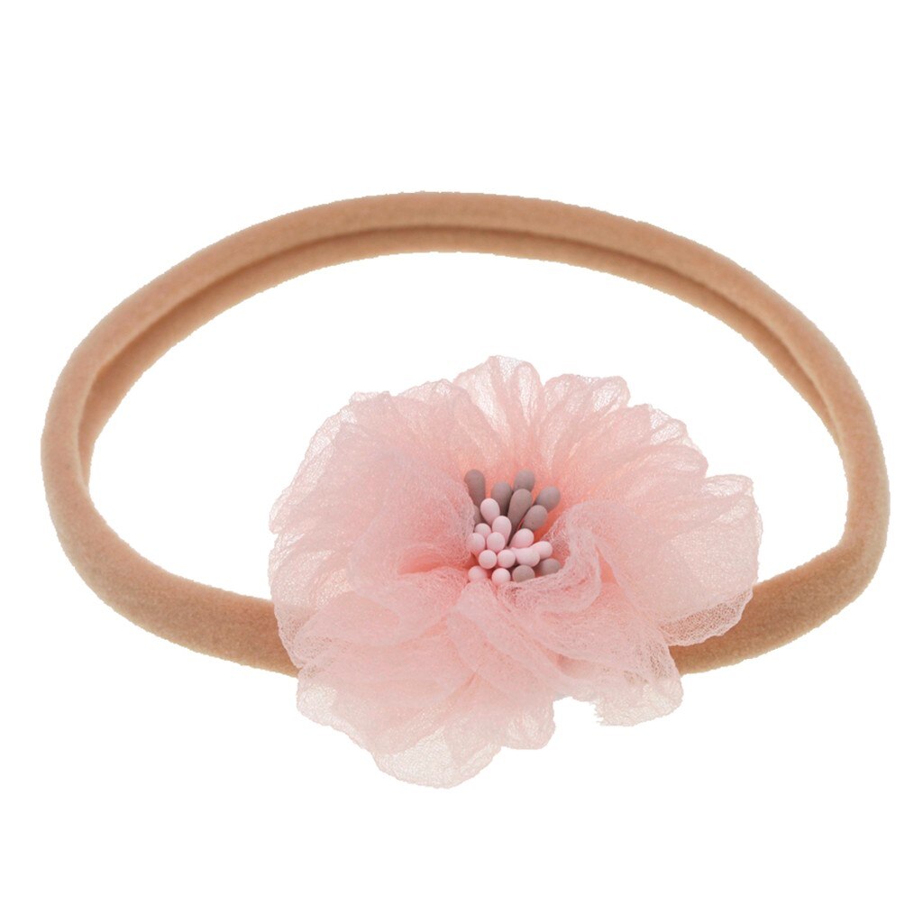 neue freundlicher Stoff Blumen- Bogen Weichen Nylon Haar Band