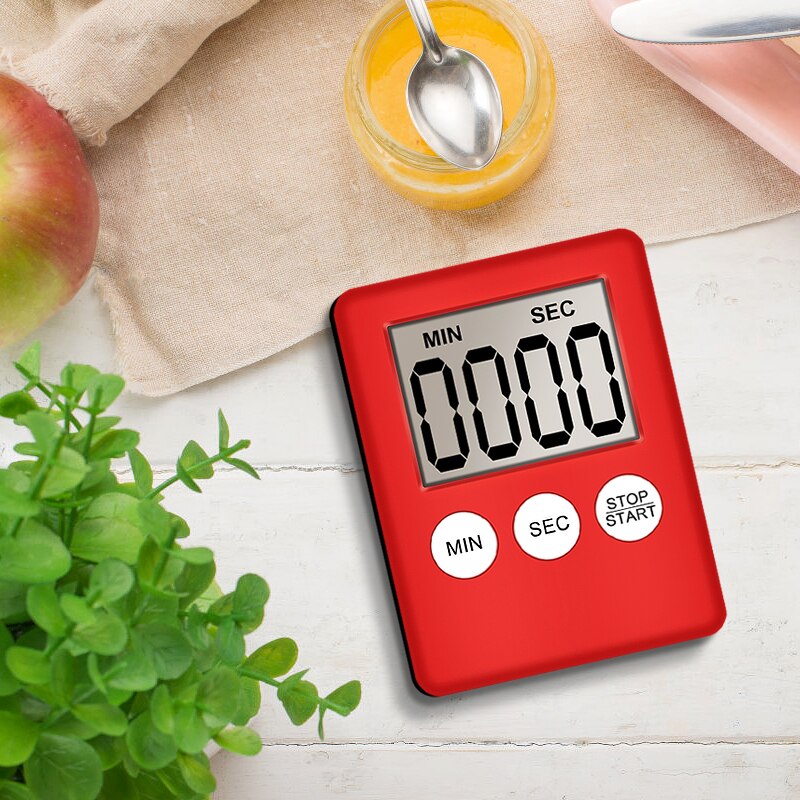 Digital Kitchen Timer Big Digits Alarm Magnetic Large LCD Display Timer for Cooking Baking Sports Games Sleeping temporizador