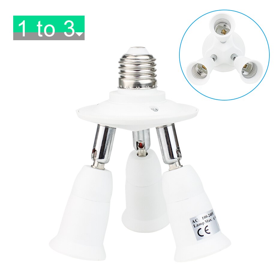 1/3/4/5 E27 Lamp Bases in 1 Adjustable E27 Socket Fitting For Bulb Light Ampoule Douille Holder Adapter Lighting Accessories: E27  1 to 3