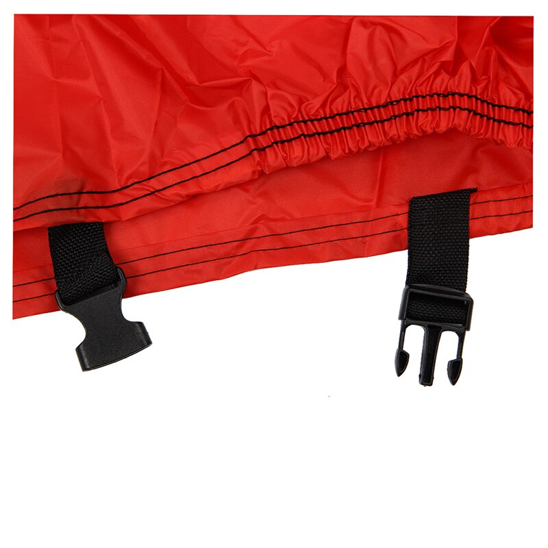 Presenning trekk moto motorsykkel trekk scooter sykkel atv 245cm str xl sortere rød beskyttelse