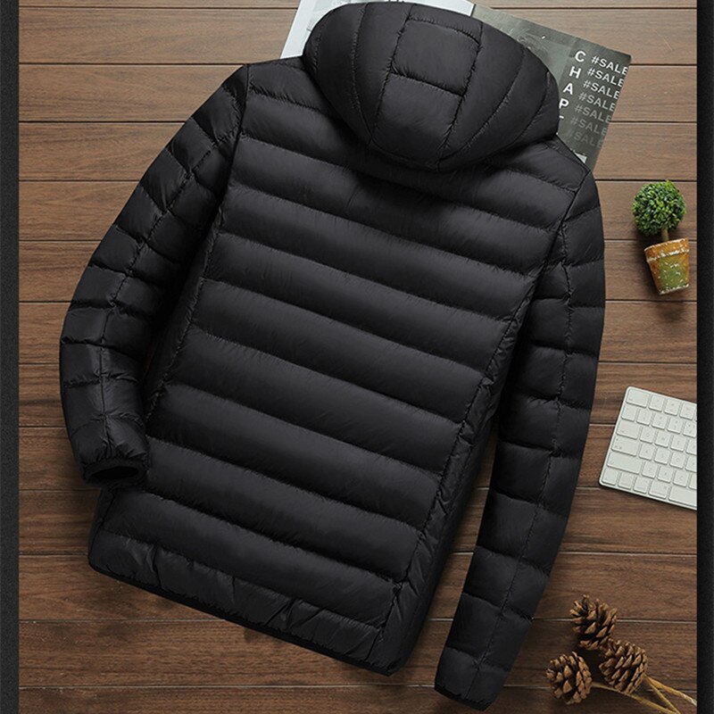 Giacche riscaldanti da uomo USB calde invernali termostato intelligente colore puro abbigliamento riscaldato con cappuccio giacca in cotone impermeabile da uomo