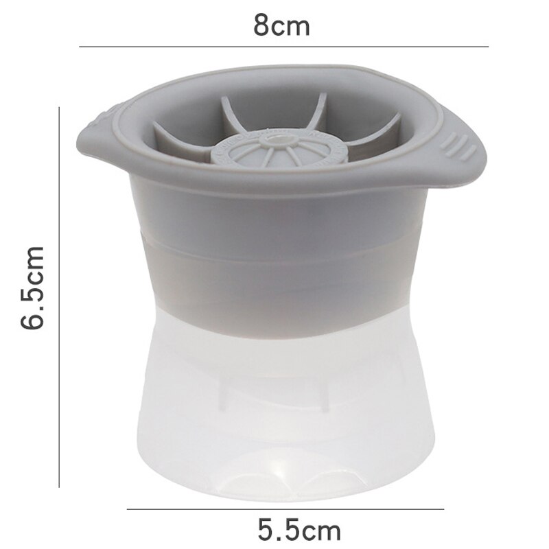 Bar Whisky Ice Ball Mould Maker Silicone Ice Box Large Spherical Frozen Ice Cube Mold: -N1