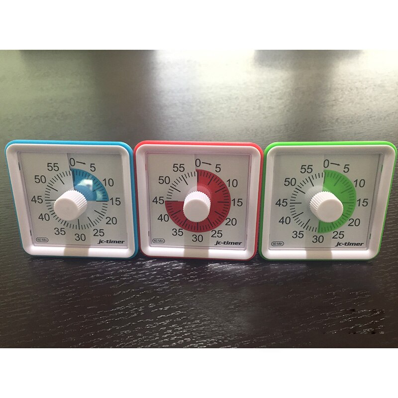 1 Pcs 60 Minutes Visual Analog Timer Silent Countdown Clock Time Management for Kids Adults DTT88