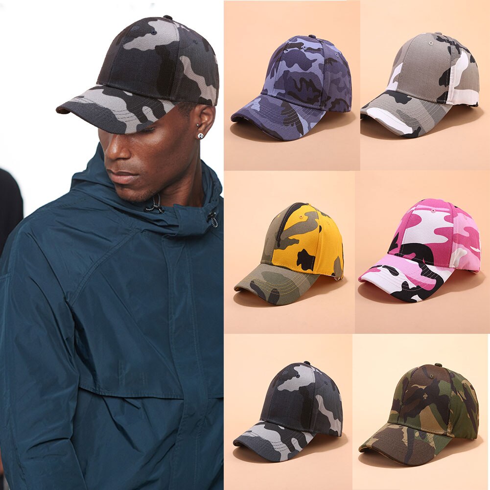 Baseball Cap Camouflage Adjustable Unisex Baseball Cap Sports Tennis Street Sun Hat