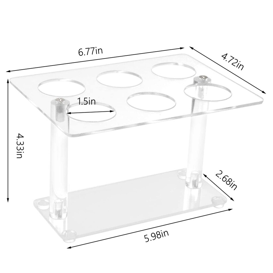 VOGVIGO 6 Hole Ice Cream Cone Ice Cream Cone Sushi Roll Acrylic Stand for Marshmallow Waffle Popcorn Sugar Cone
