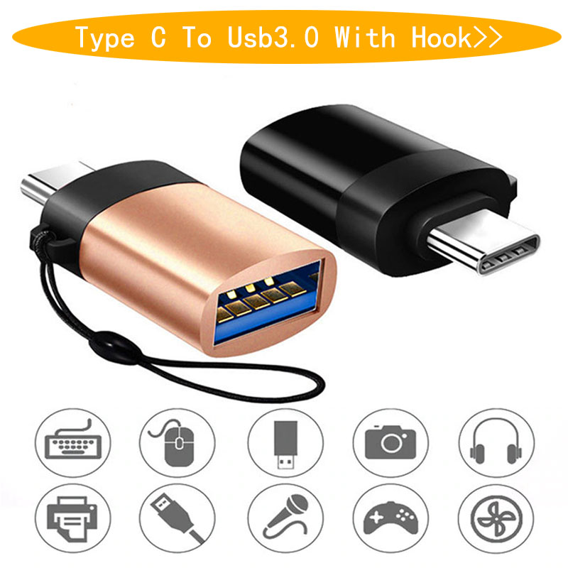 OTG Typ C Kabel Adapter für Samsung S10 S9 S8 USB-c Adapter für Huawei P20 Lite USB 3.0 OTG Adapter für Xiaomi 9 8 mit Gurt