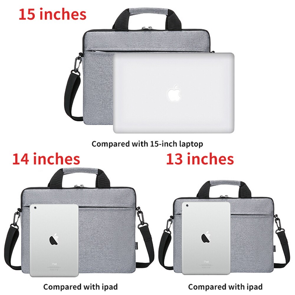 Torba na laptopa 13.3 14 15.6 cal wodoodporna Notebook Case rękaw dla Macbook Air Pro 13 15 komputer ramię torebki teczki torby