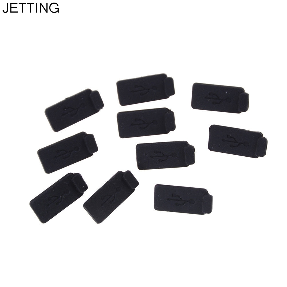 10 Pcs Pc Laptop Usb Plug Cover Stopper Soft Stofkap Usb 2.0 3.0 Interface Voorkomen Roest Stof Plug Zwart siliconen