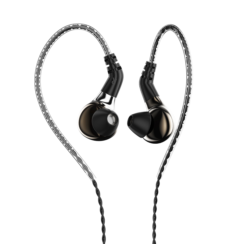Blon BL-03 Professionele 10mm Carbon Nanobuis Diafragma High Dynamic HIFI Oortelefoon met afneembare Kabel