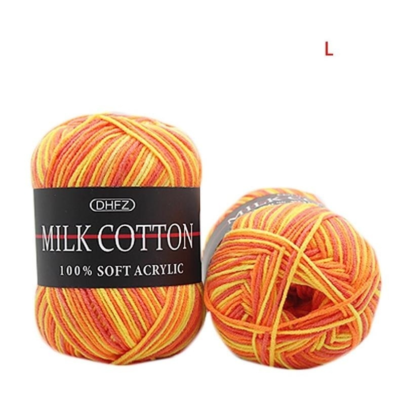 Mixed Colour 50g Knitting Yarn Knitting Tool Cotton Yarn Crochet Milk Soft Baby Cotton Wool Yarn