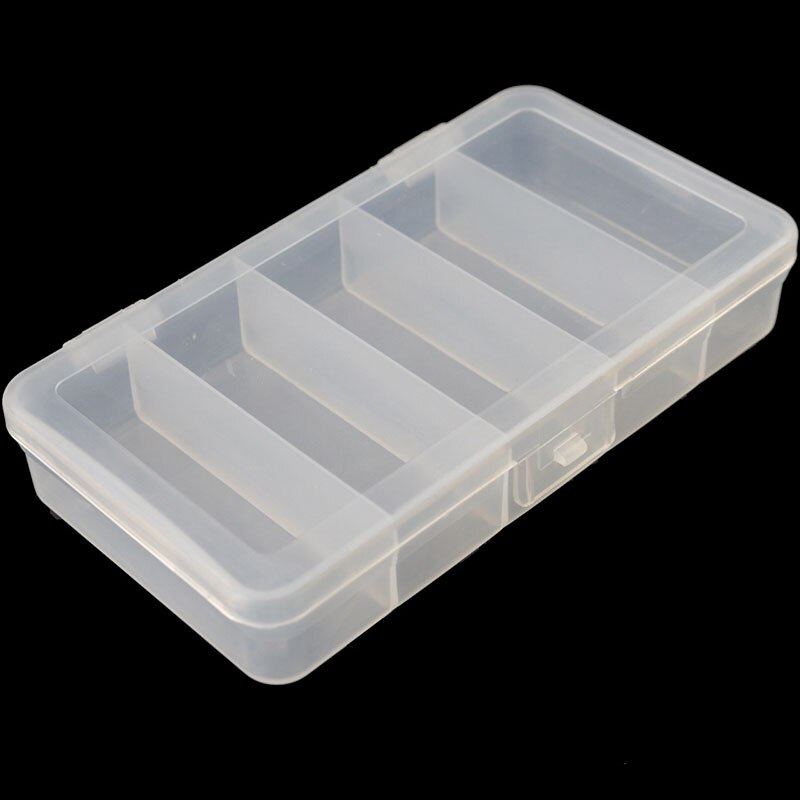 5 Vakken Storage Case Doos Plastic Vissen Lokken Haak Aas Kleine Accessoire Box Vierkante Vishaak Doos Outdoor Essentieel: Default Title