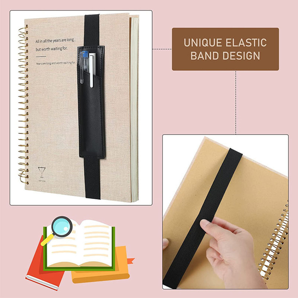 Adjustable Elastic Band Pen Clip Business Notebook Pen Holder For Notebook Diary Journal Clipboard Pen Holder
