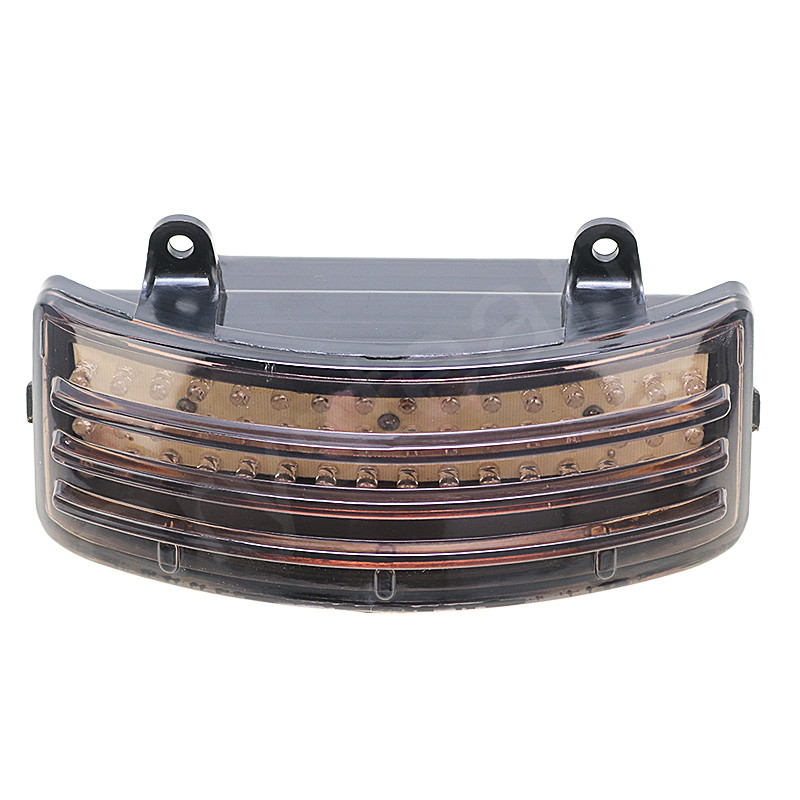 For Harley Touring Street Glide Road Glide Smoked Red Tri-Bar LED Rear Tail Brake Fender Tip Light: A
