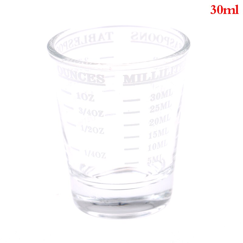 30 ML Glass Measuring Cup With Scale Shot Glass Liquid Glass Ounce Cup Baking Tools Kitchen Appliances: WT