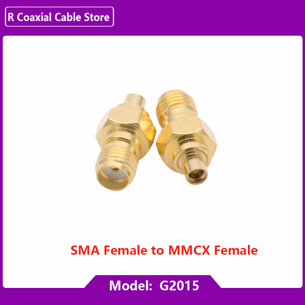 Adaptador macho y hembra SMA macho y hembra, convertidor de conector de barril de tuerca de acoplamiento coaxial RF, MMCX/MCX, 1 ud.: G2015