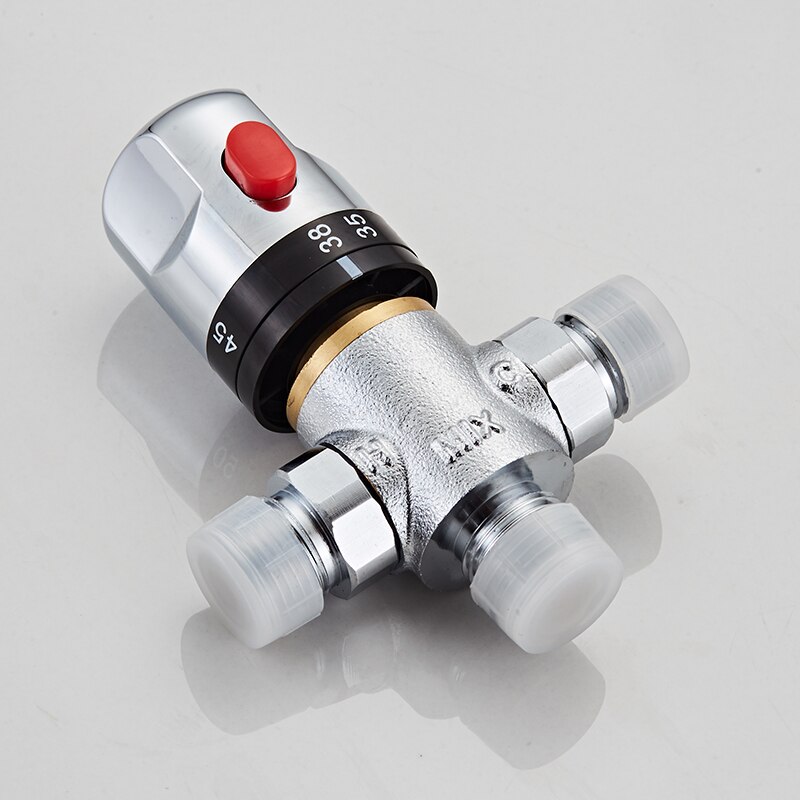 Brass Thermostatic Mixer Valve Thermostatic Cartridge Chrome Temperature Control Shower Mixer Valve Constant Temperature Valve