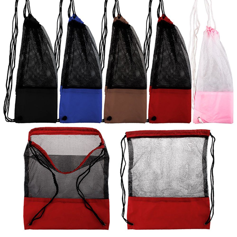 Unisex trekkoord rugzak mesh stoffen zak studenten rugzak sport strandtas schoudertas