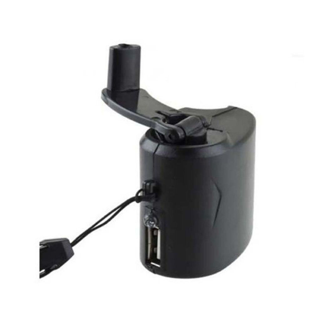 Handlindning nödladdare usb hand vev manuell dynamo för  mp3 mp4 mobil usb pda mobiltelefon power bank nödladdning