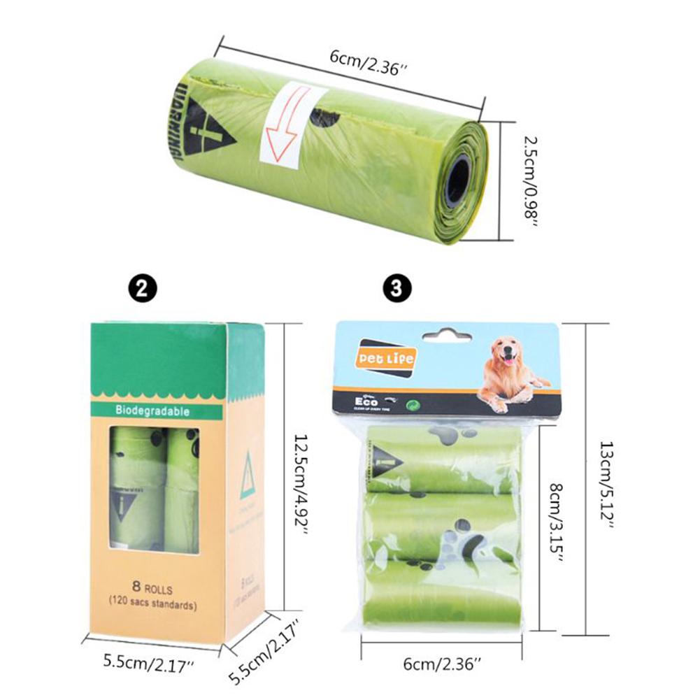 Dog Poop Bags Biodegradable Compostable Eco Friendly Dog Waste Bag Outdoor Pet Cat Degradation Disposable Garbage Bag