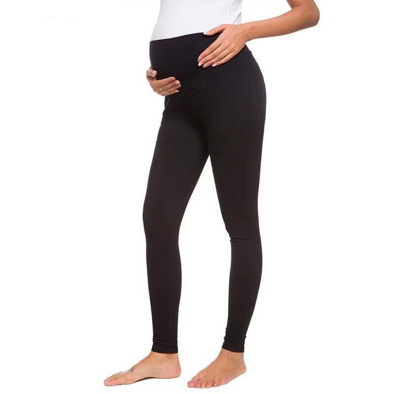 Skinny High Waist Belly Pants Maternity Pencil Leggings Pants Slim Pregnant Women Sport Trousers Pregnancy Clothings: Black / XXL