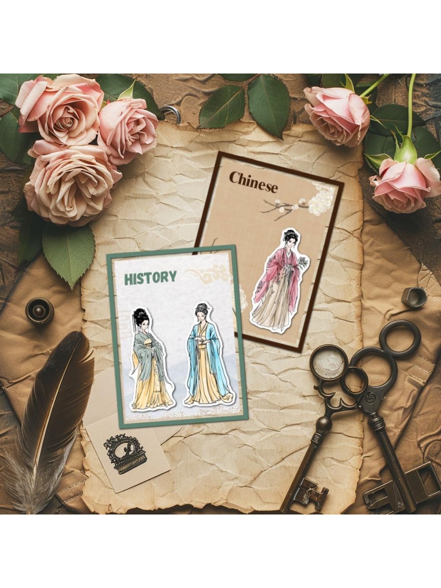 1 Vel Hanfu Vrouwen Clear Stempels Oude China Lady Siliconen Clear Stempel Zeehonden Fan Transparante Stempels voor DIY Scrapbooking Kaarten