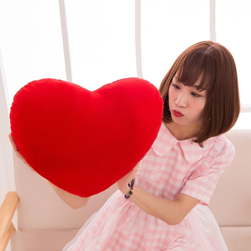 20cm Heart Shape Decorative Throw Pillow PP Cotton Soft Doll Lover R9JD