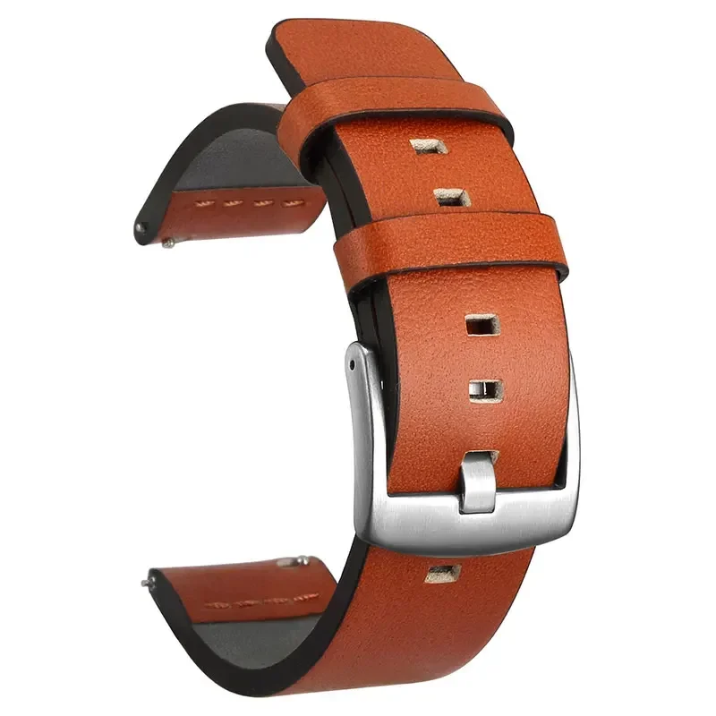 20mm 22mm Leather Band for Samsung Galaxy Watch 7 6 5 4 5Pro 6Classic 18mm 24mm Strap for Huawei Watch GT5 Pro 46mm