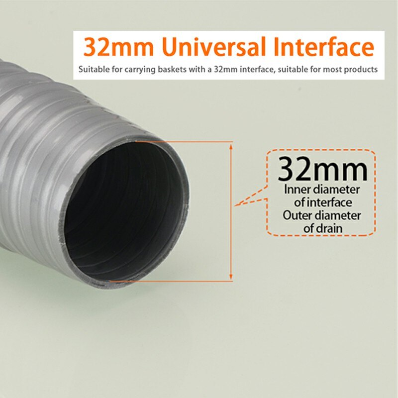 Tubería de drenaje Universal para lavabo, 0,3-2M, diámetro interno de 32MM, extensión, espesa, manguera de repuesto Flexible, pajitas, piezas duraderas