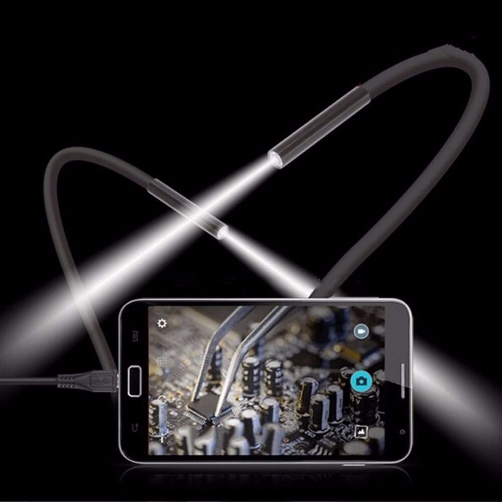 Android endoscop kamera fleksibelt schlange inspektion kamera wasserdicht video endoscop für smartphone usb windows pc