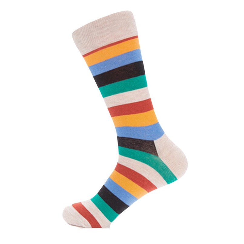 Hoge buis fietssokken dames sportsokken winter gestreept regenboog print zacht warm dik koud gebreide wollen sokken comfortabel  #2n