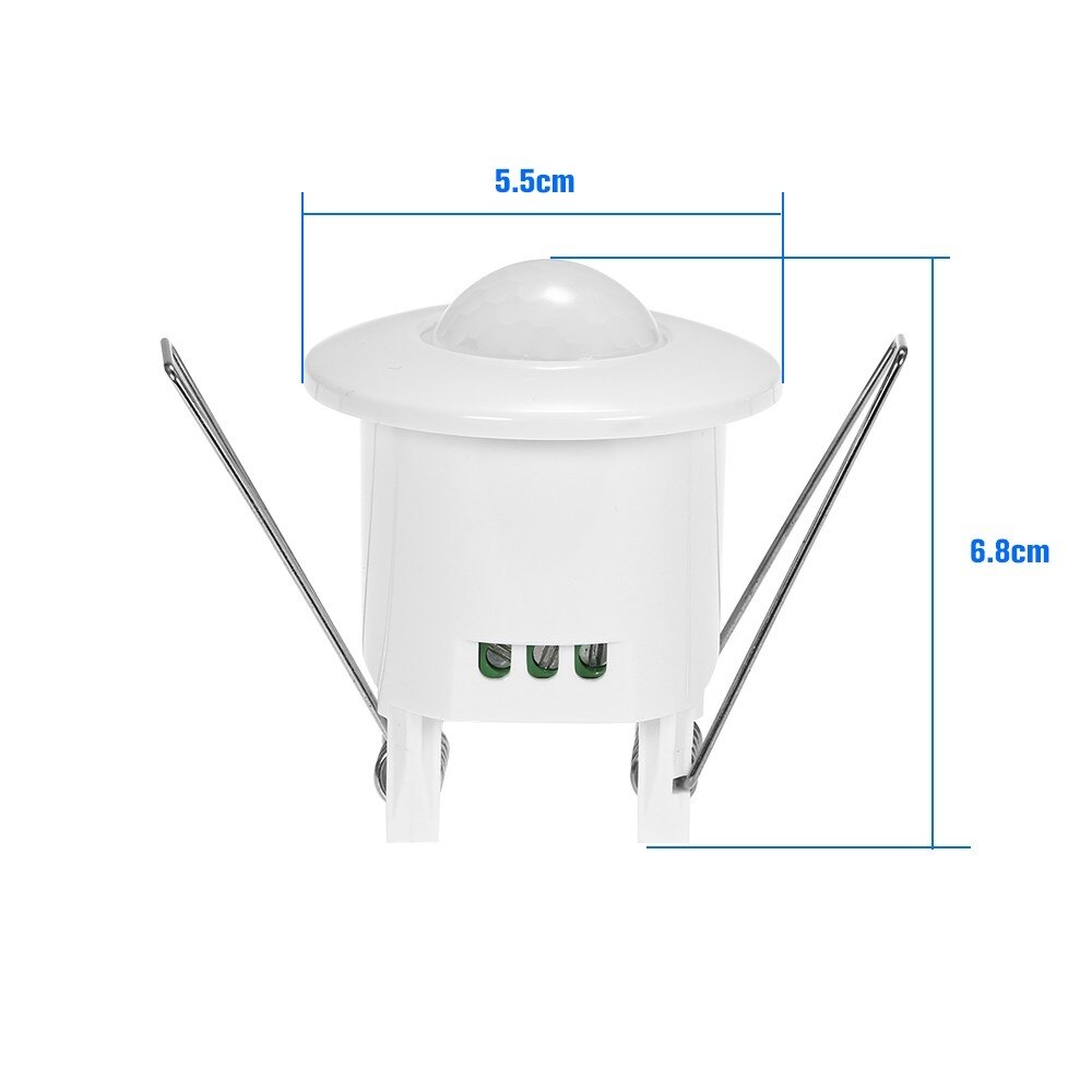110V 220V Mini Infrared Motion Sensor Switch PIR Motion Sensor Movement Activated Recessed Ceiling Senor Delay Time Adjustable