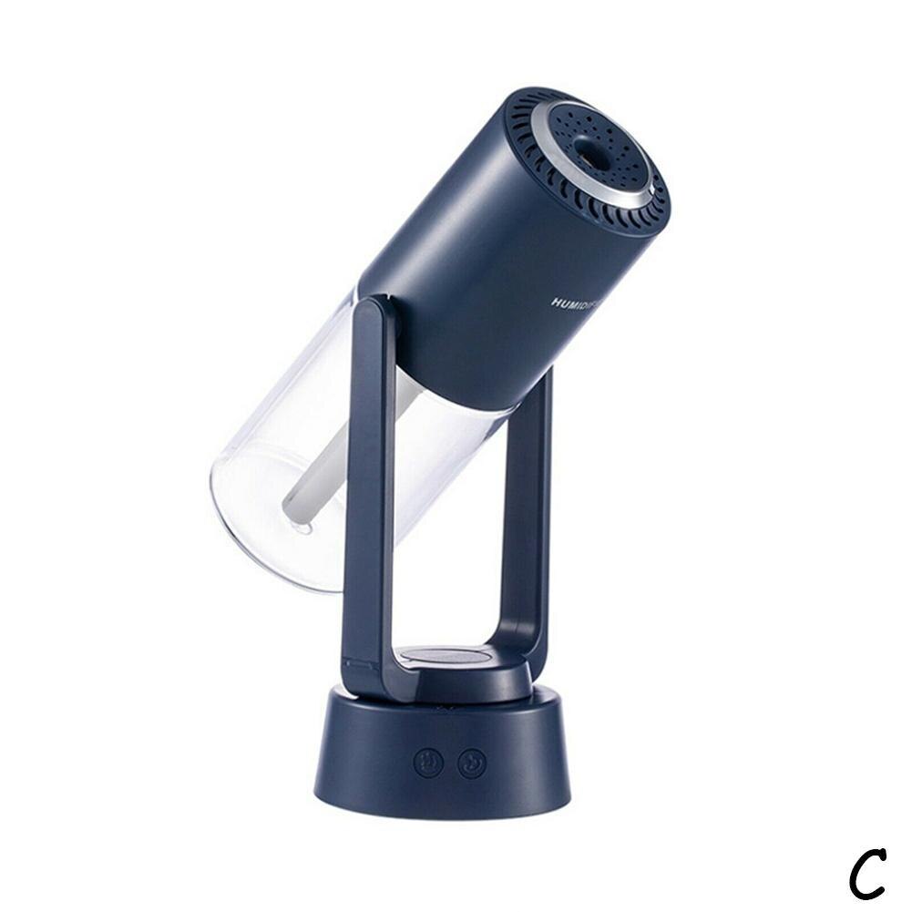 Humidificateur D'air portatif 230ml Parfumées Table Humidificateur Anion Lampe Fonction Pour Voiture Sans Fil Silencieux LED Super 230ml C7V1: Navy blue