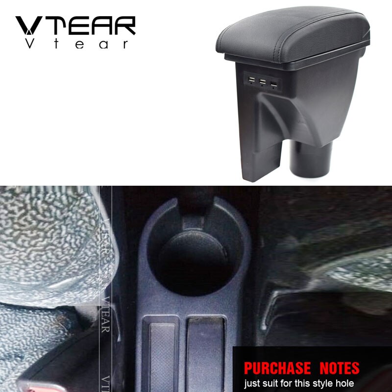 Vtear til hyundai getz armlæn indvendig bil armlæn opbevaringsboks læder midterkonsol tilbehør bil-styling dele 2007