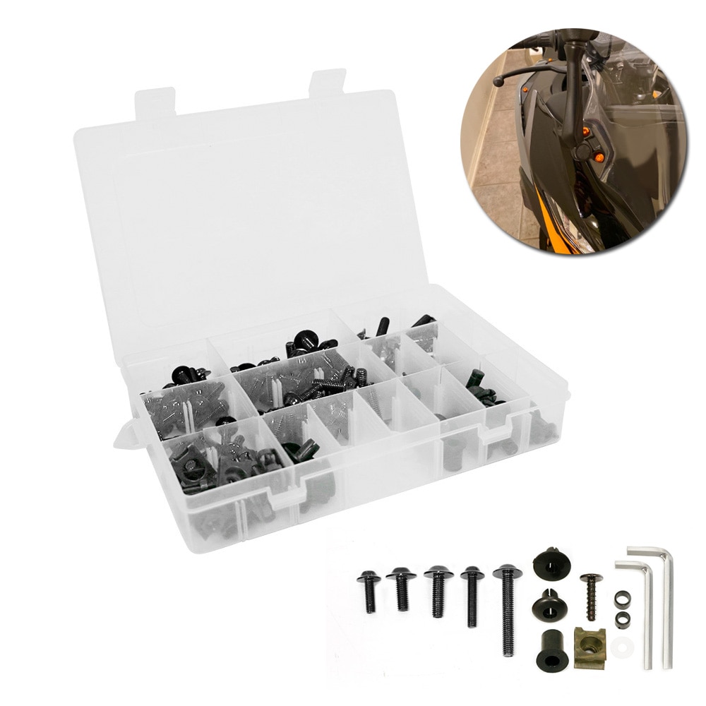 Motorcycle Full Fairing Bolts Fasteners Kit Aluminum M5 M6 Bodywork Screws Nut Set
