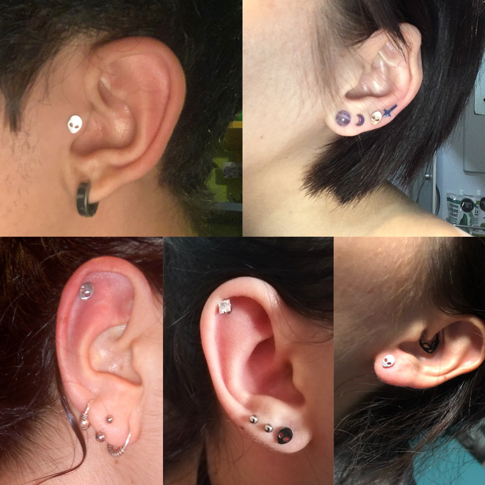 1.2*9mm Alien 16G Tragus Cartilage Steel Lip Rings Labret Monroe Ear Stud Helix Earrings Daith Piercing Body Jewelry Lobe Oreja