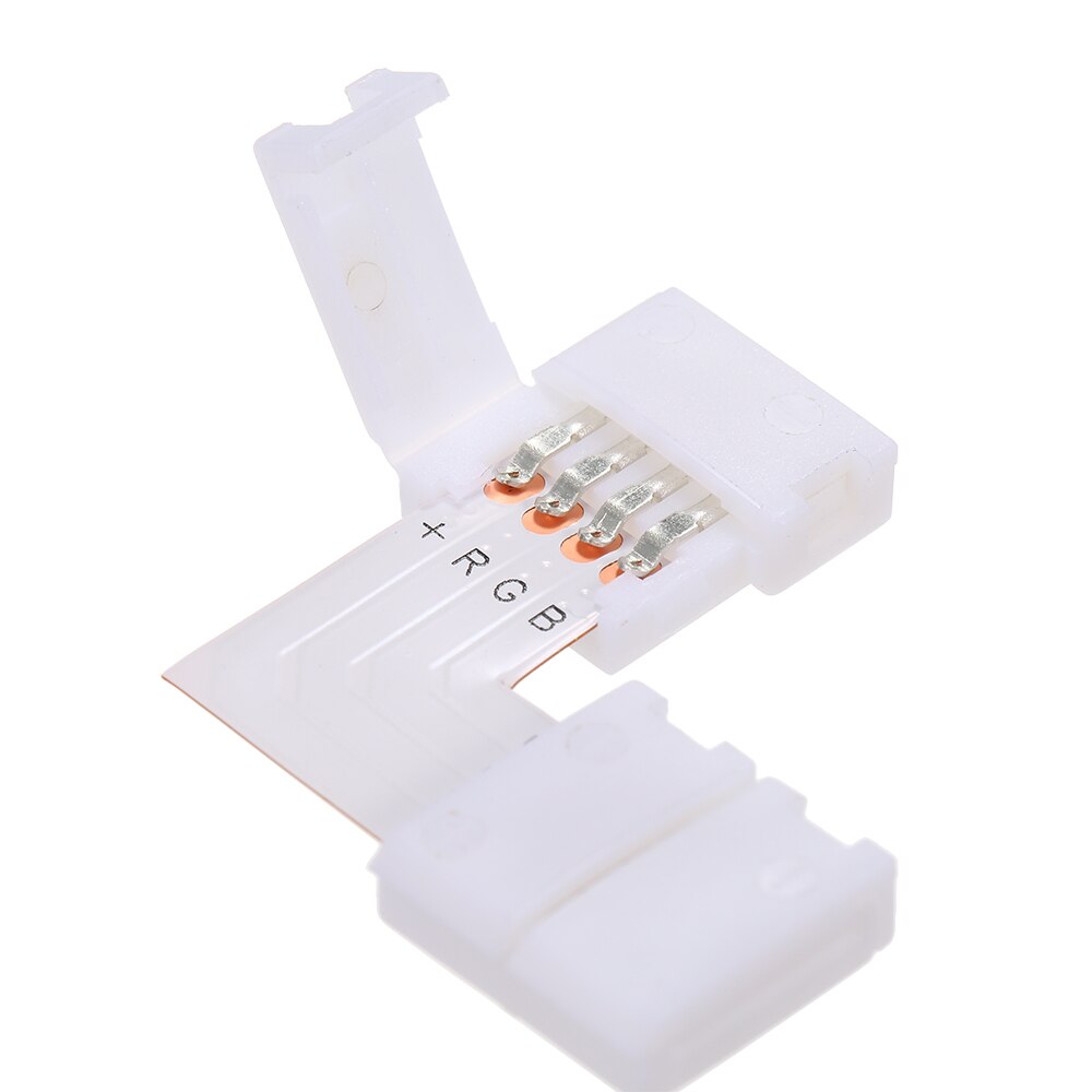 10 teile/satz LED Streifen Anschlüsse L bilden 4 Stifte RGB LED Streifen Stecker Schnell Splitter Anschluss Ecke Rechten Winkel