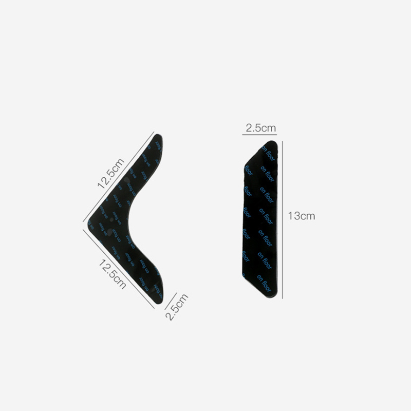 Alfombra de cuero negro para el hogar, pegatinas antideslizantes, reutilizables, lavables, pegatina antideslizante, 4 y 8 pares