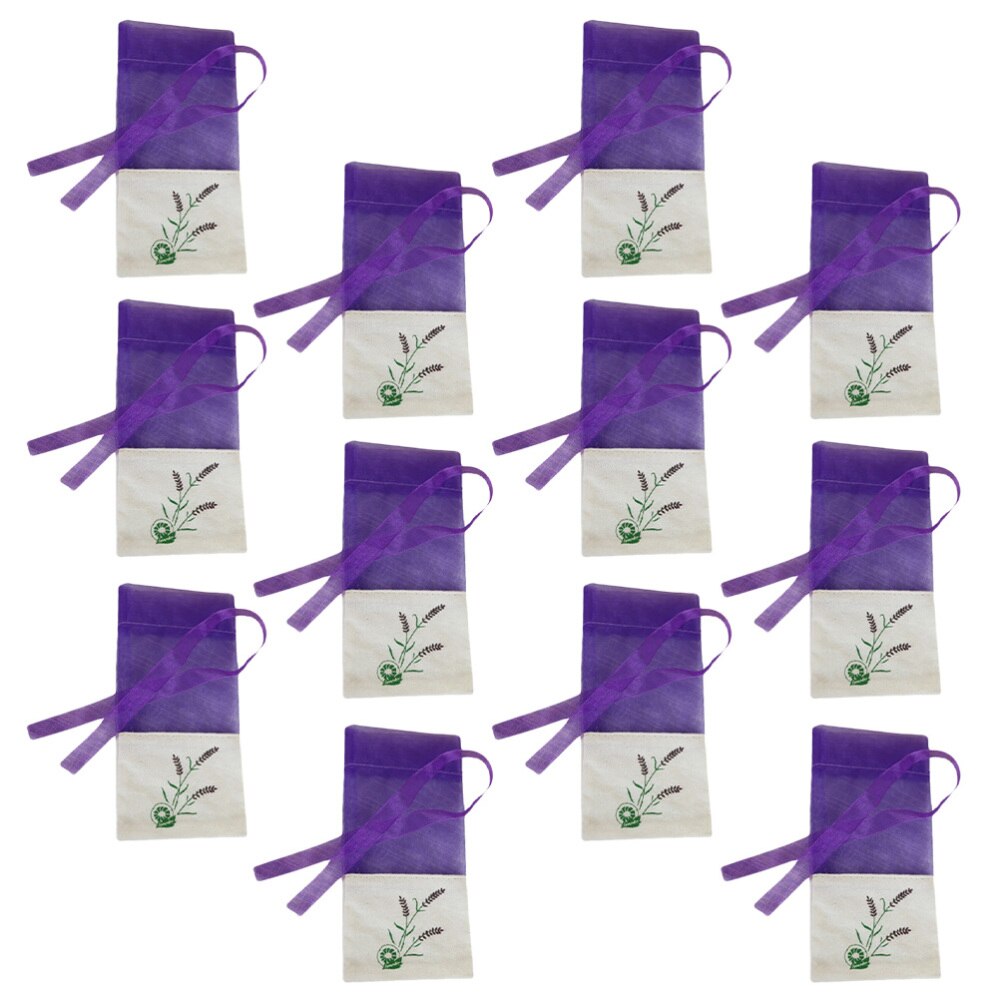 12pcs Lavender Sachets Empty Sachets Bags Gauze Storage Bags for Spice Packing