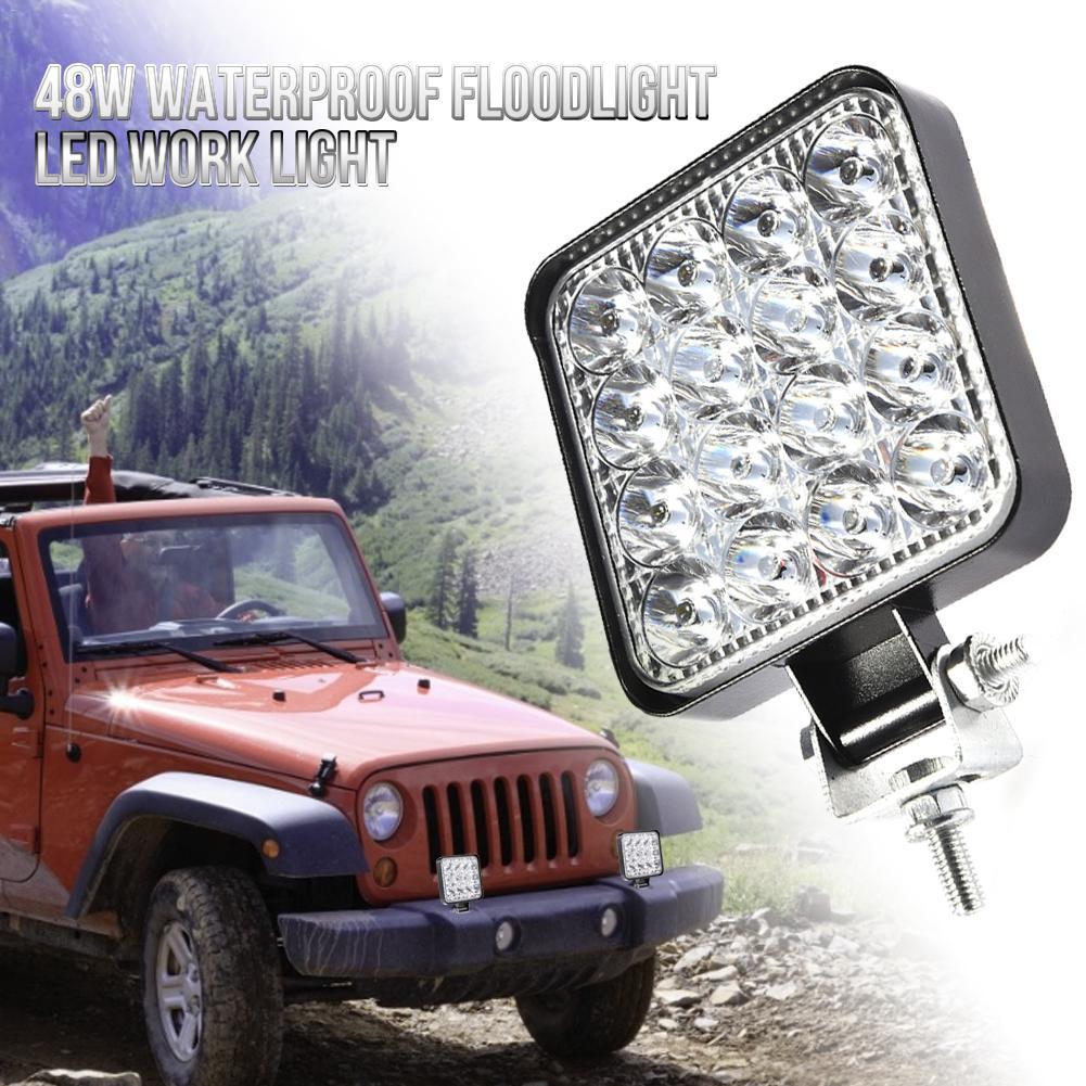 Led lys flomlys vanntett arbeidslys 48w led spotlight tåkelys  ip68 lastebil sjøfiske modifisert lys